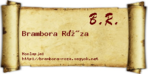 Brambora Róza névjegykártya